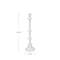 Hello Honey® Antique White Sand Finish Tall Metal Taper Candle Holder